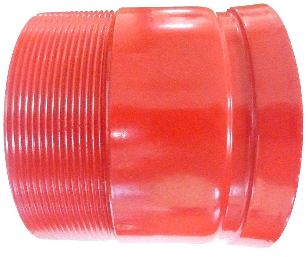 NIPLE 1″ RANURADO PINTADO ROJO 100mm