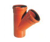 DERIVACION PVC TEJA 45º 125