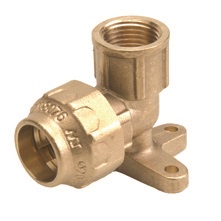 JUNTA CODO PLACA H.1/2X20 LATON PE/PE